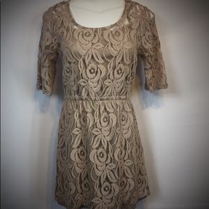 Love On A Hanger Juniors Taupe Dress